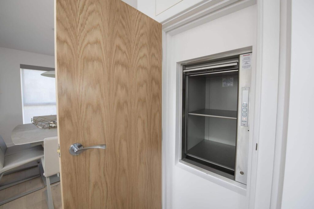 gartec dumbwaiter concealed behind a door