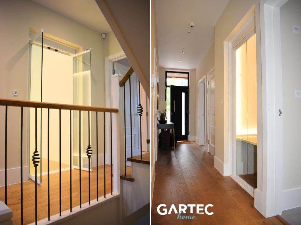 Gartec Home | Hallway Lift with Glass Double Door