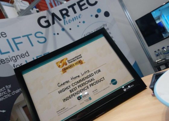 Gartec Home Lifts OT Show Award 2018 - Best Personal Independence Product