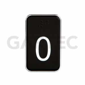 Rectangular Push Button "0"